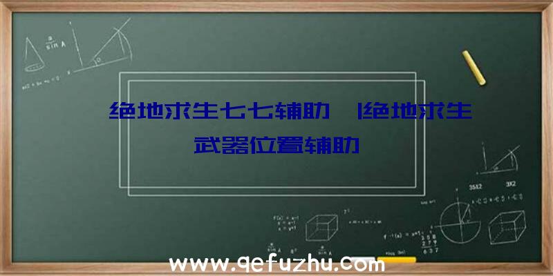 「绝地求生七七辅助」|绝地求生武器位置辅助